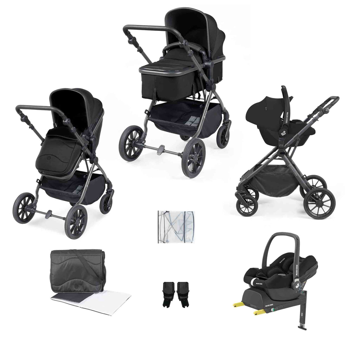 Cosmo 9 Piece Travel System with Maxi-Cosi Cabriofix i-Size Car Seat & ISOFIX Base
