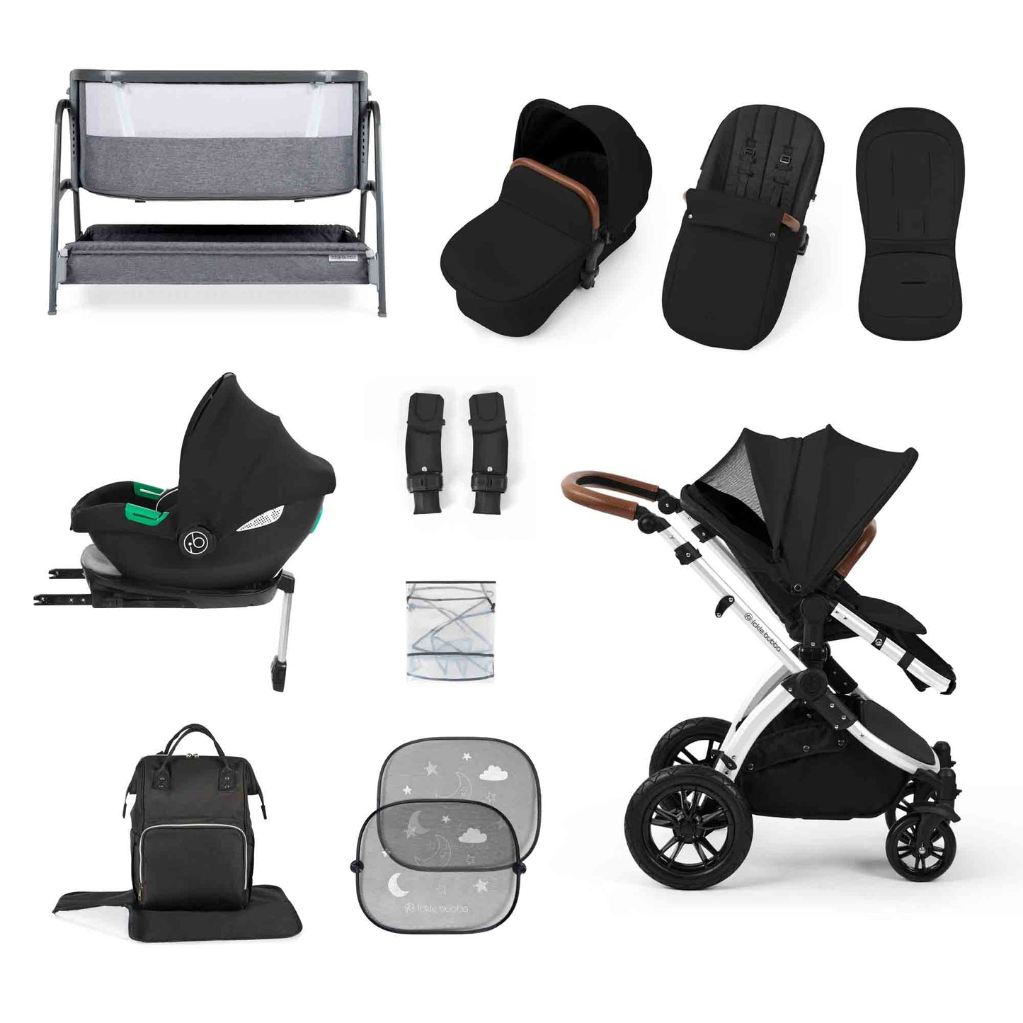 Stomp Luxe i-Size Cirrus travel system & home 14 piece bundle