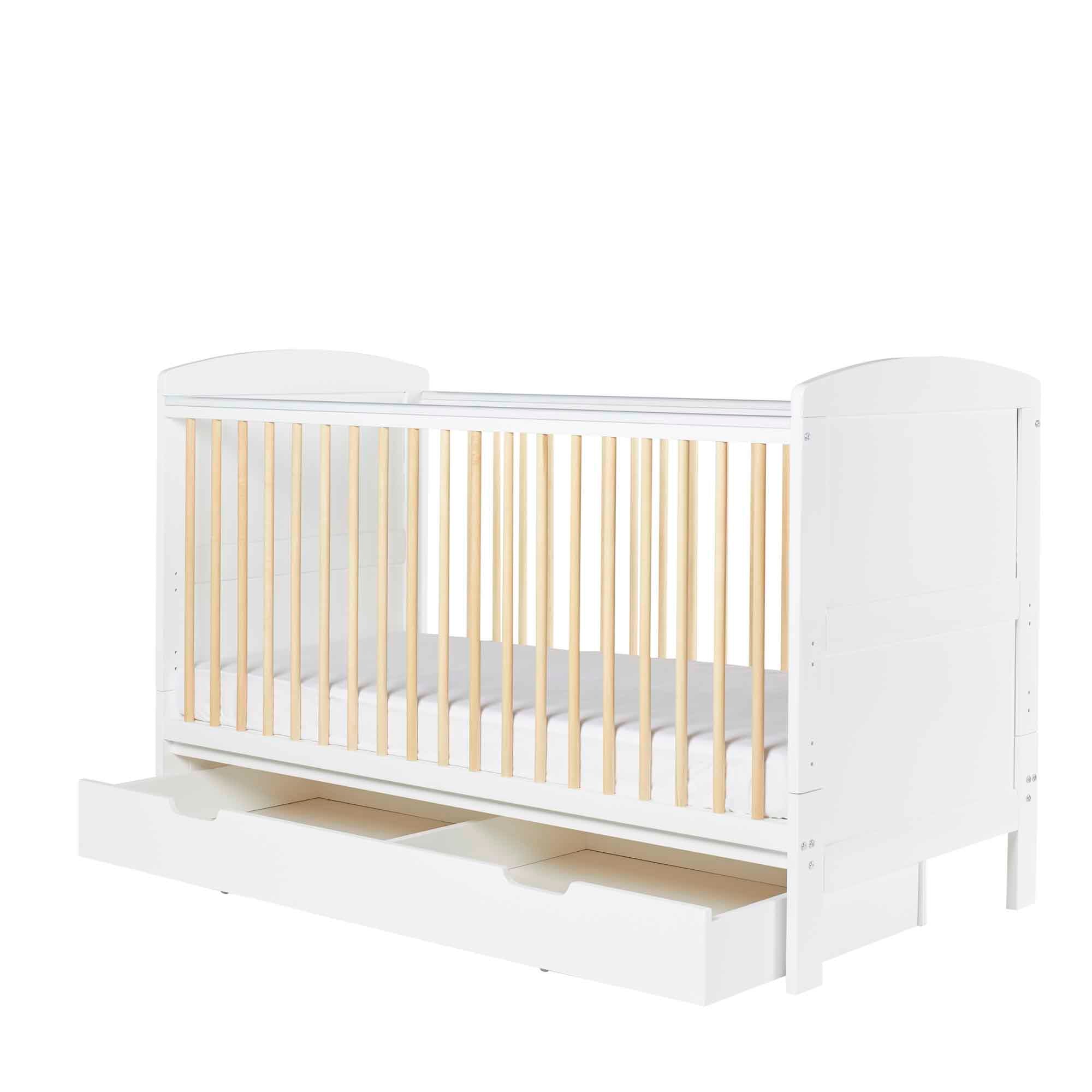 Coleby Scandi Classic Cot Bed and Under Drawer