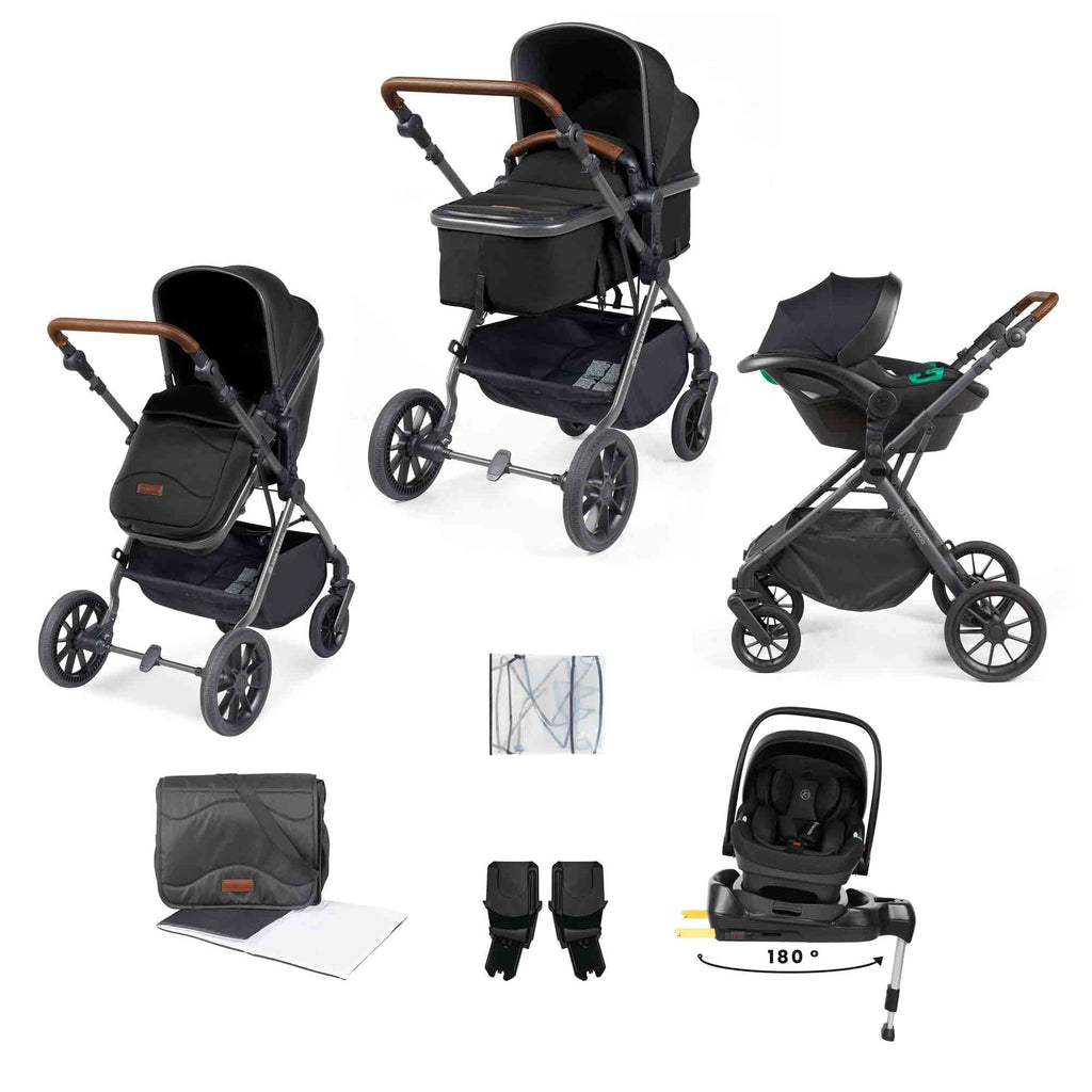 Cosmo 9 Piece Travel System with i-Size Nimbus Car Seat & Spin ISOFIX Base