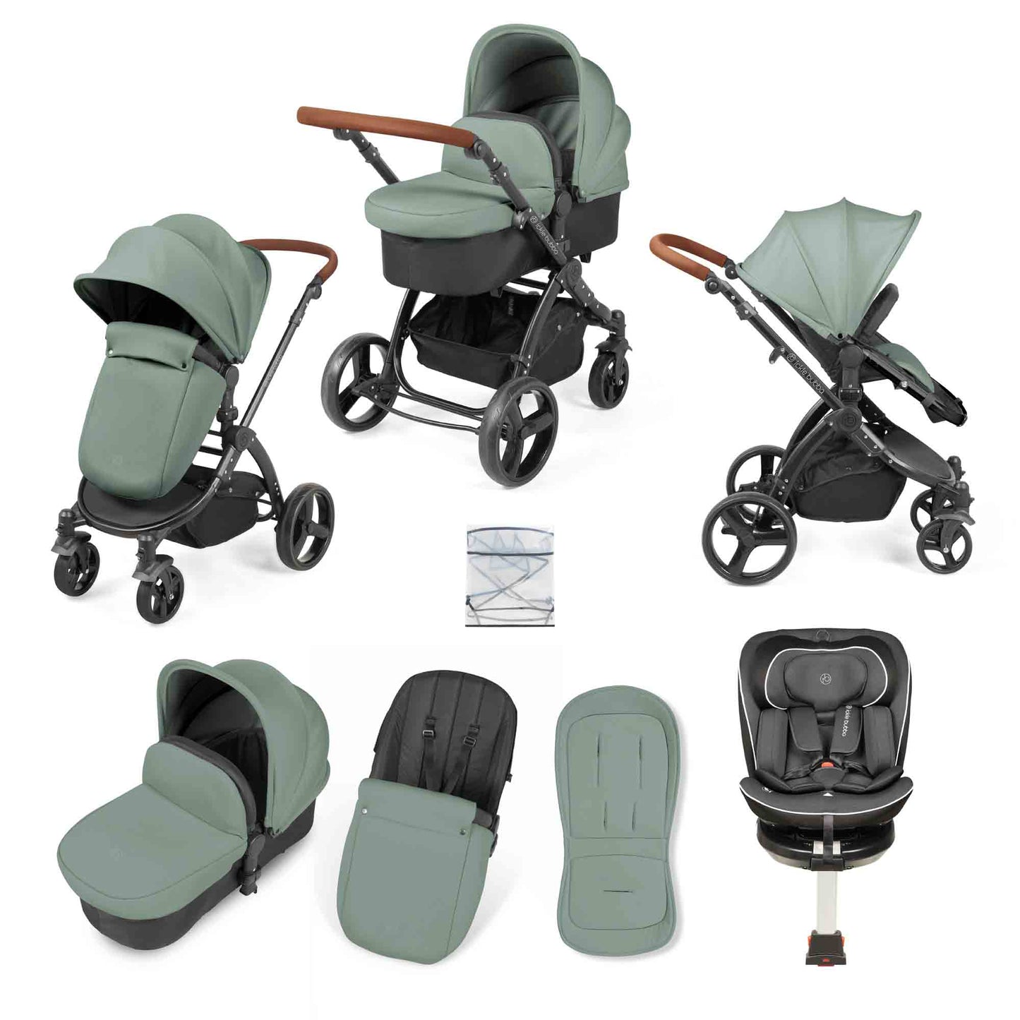 Stomp Urban 8  Piece Travel System with Radial i-Size Plus Car Seat