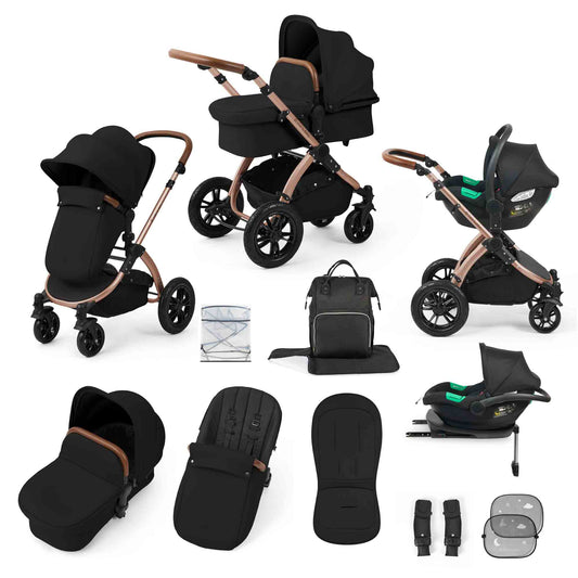 Stomp Luxe 12 Piece Travel System with i-Size Cirrus Car Seat & ISOFIX Base