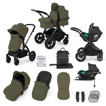 Stomp Luxe 12 Piece Travel System with i-Size Cirrus Car Seat & ISOFIX Base
