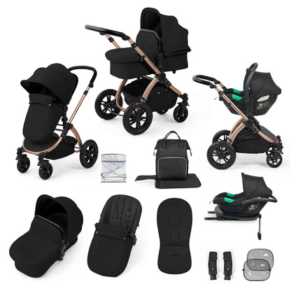 Stomp Luxe 12 Piece Travel System with i-Size Cirrus Car Seat & ISOFIX Base