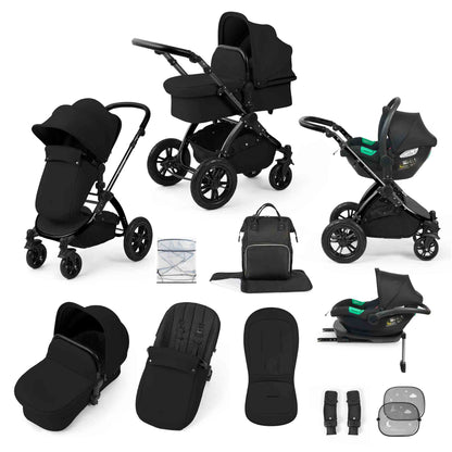 Stomp Luxe 12 Piece Travel System with i-Size Cirrus Car Seat & ISOFIX Base