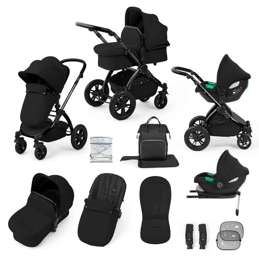 Stomp Luxe 12 Piece Travel System with i-Size Cirrus Car Seat & ISOFIX Base