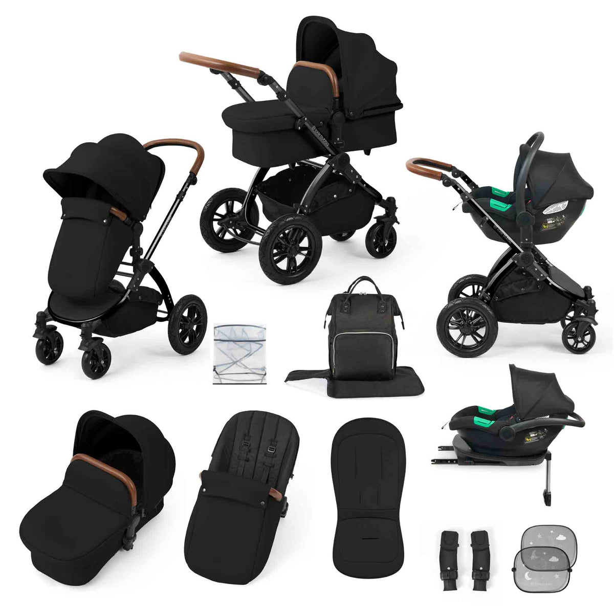 Stomp Luxe 12 Piece Travel System i Cirrus Car Seat & ISOFIX Base