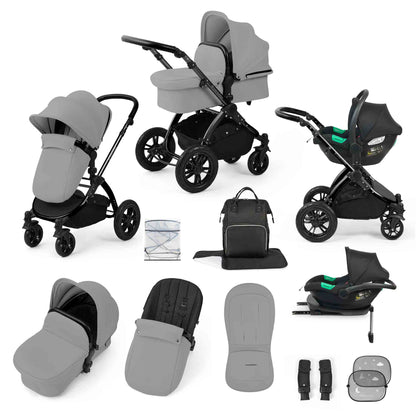 Stomp Luxe 12 Piece Travel System with i-Size Cirrus Car Seat & ISOFIX Base