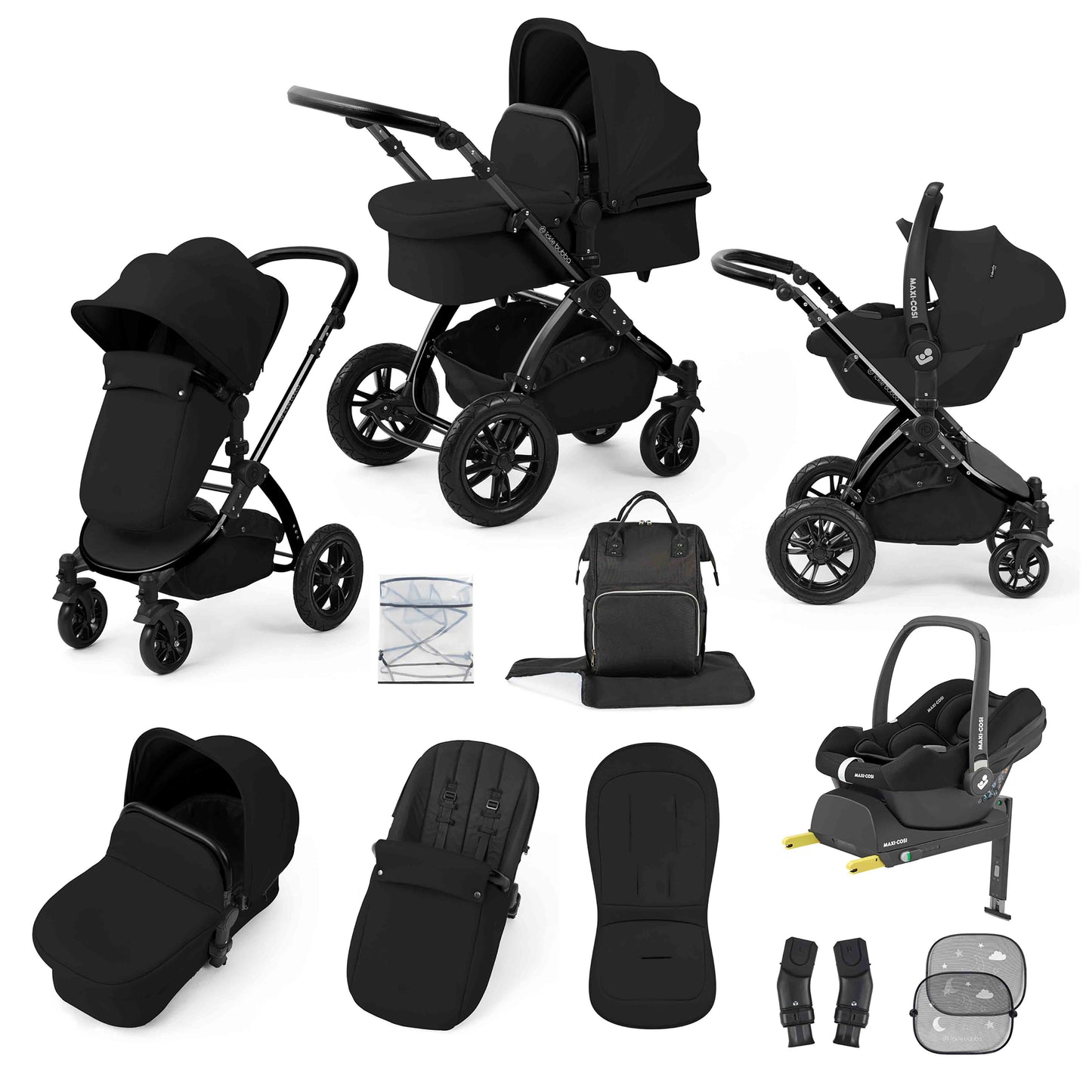 Stomp Luxe 12 Piece Travel System with Maxi-Cosi Cabriofix i-Size Car Seat & ISOFIX Base