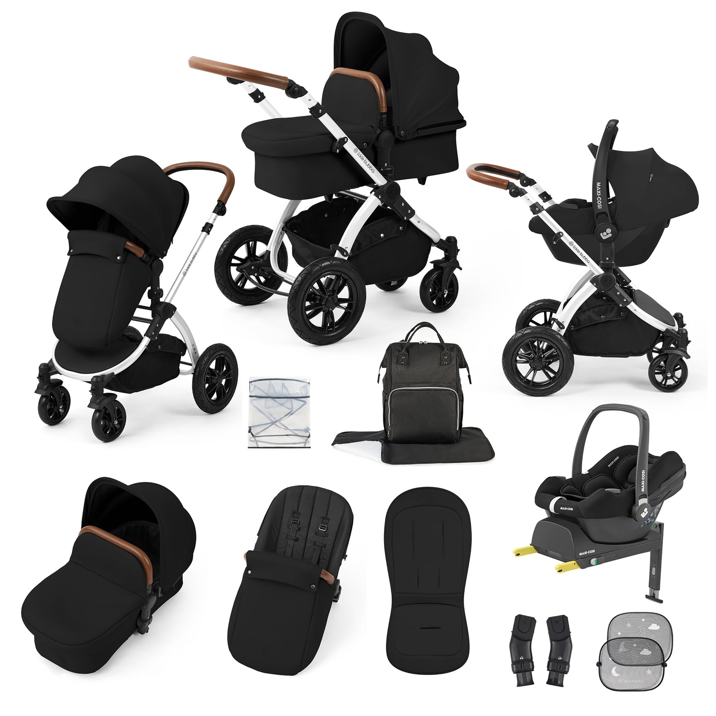 Stomp Luxe 12 Piece Travel System with Maxi-Cosi Cabriofix i-Size Car Seat & ISOFIX Base