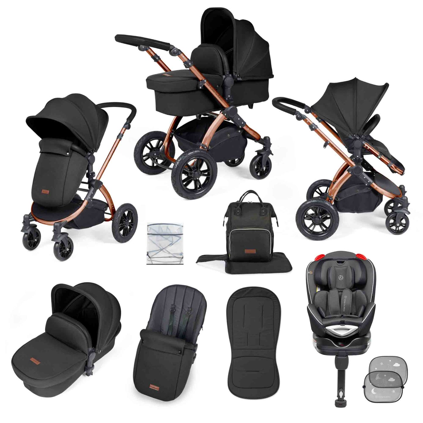Stomp Luxe 10 Piece Travel System with Radial Car Seat