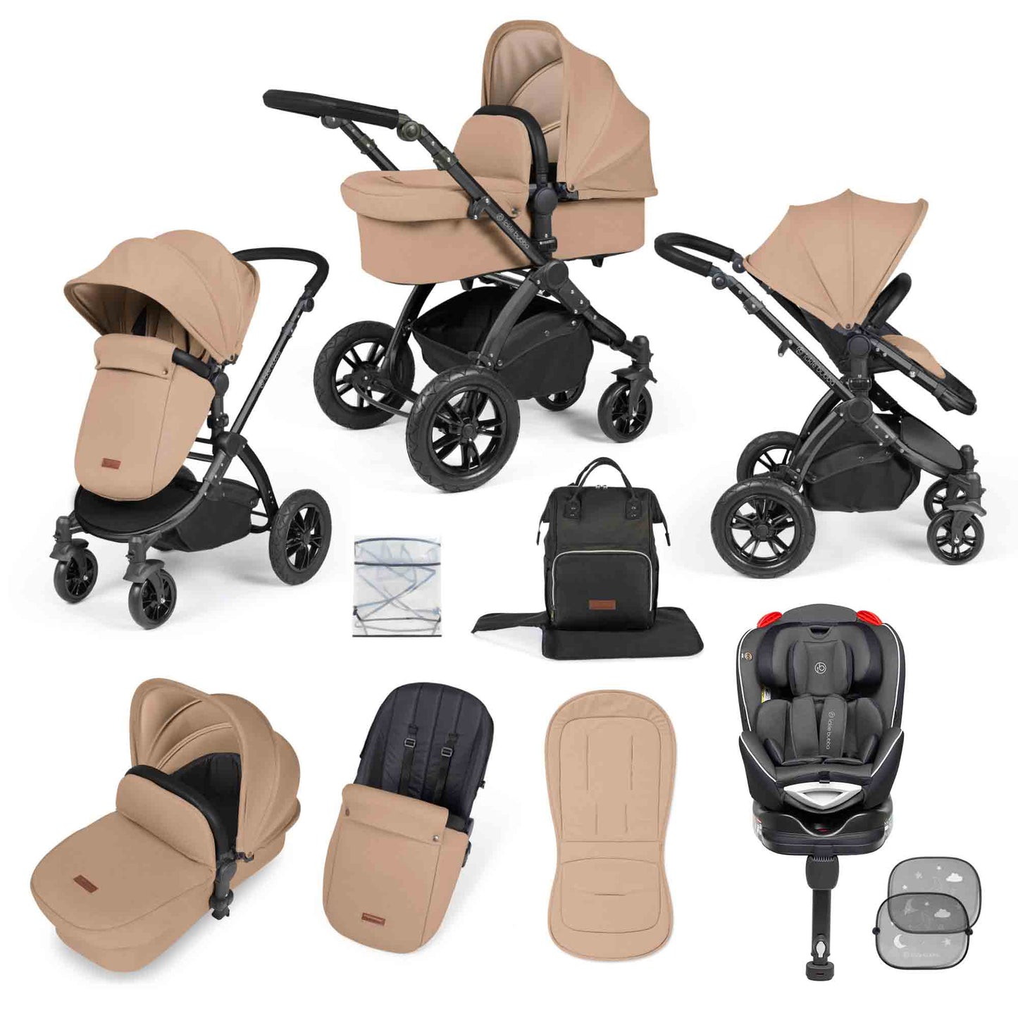 Stomp Luxe 10 Piece Travel System with Radial Car Seat