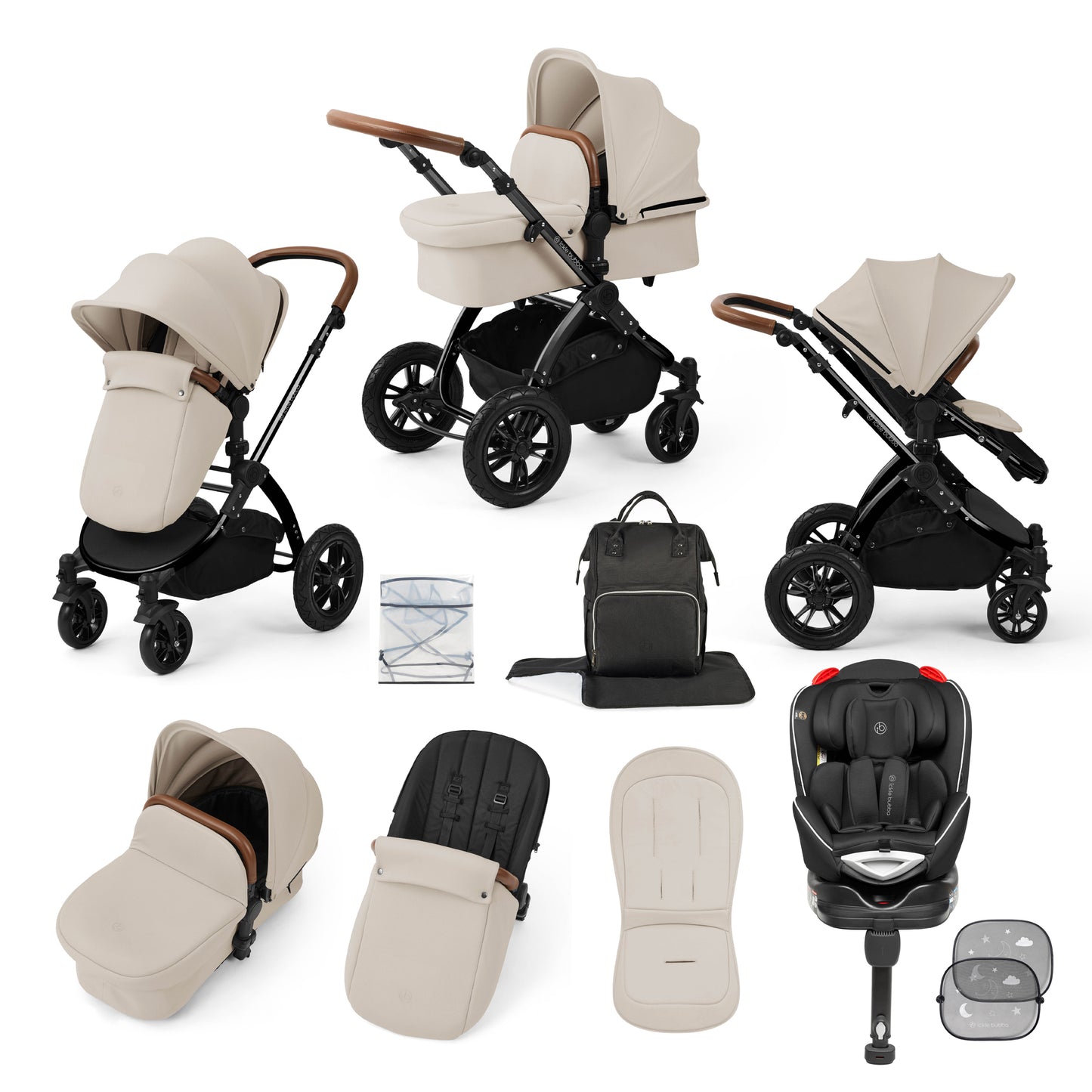 Stomp Luxe 10 Piece Travel System with (Black) Radial Car Seat