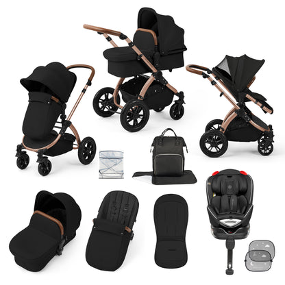 Stomp Luxe 10 Piece Travel System with (Black) Radial Car Seat