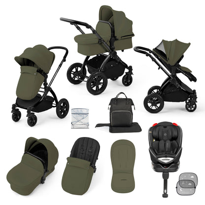 Stomp Luxe 10 Piece Travel System with (Black) Radial Car Seat