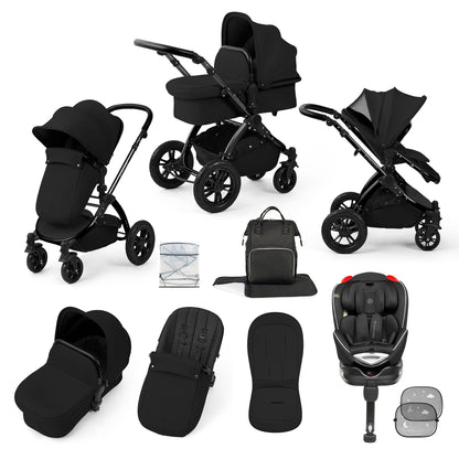 Stomp Luxe 10 Piece Travel System with (Black) Radial Car Seat