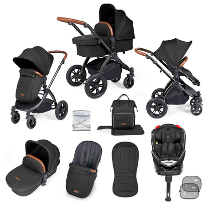 Stomp Luxe 10 Piece Travel System with (Black) Radial Car Seat