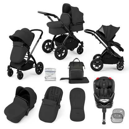 Stomp Luxe 10 Piece Travel System with (Black) Radial Car Seat