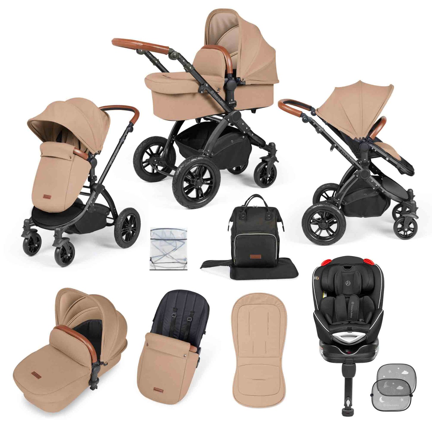 Stomp Luxe 10 Piece Travel System with (Black) Radial Car Seat