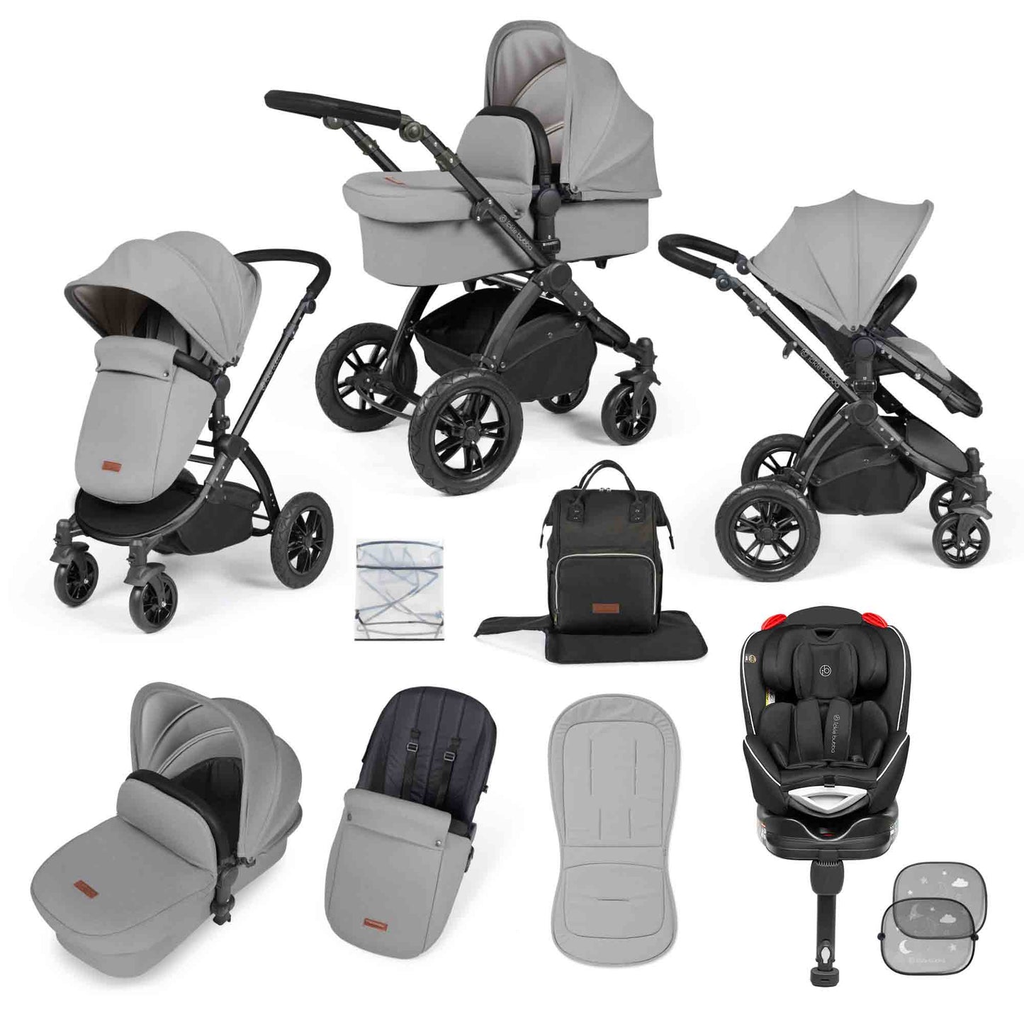 Stomp Luxe 10 Piece Travel System with (Black) Radial Car Seat