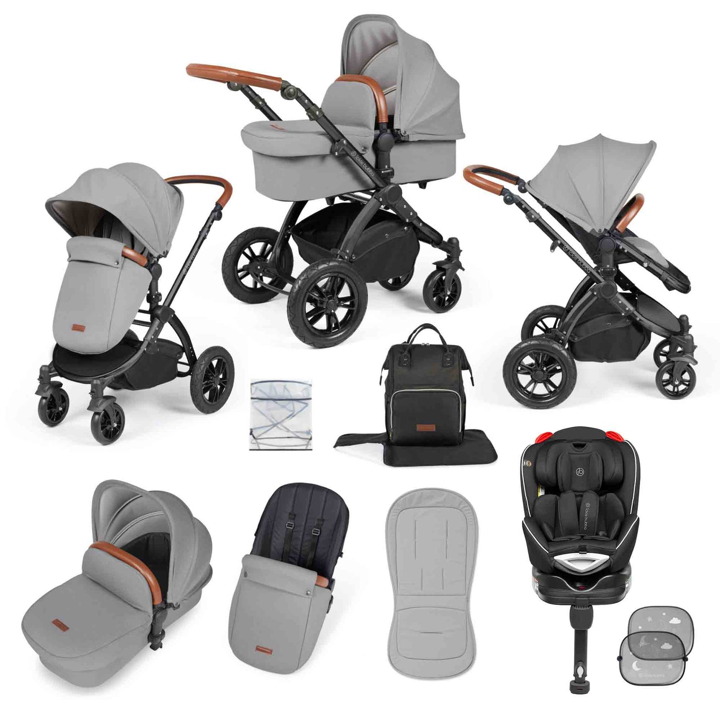 Stomp Luxe 10 Piece Travel System with (Black) Radial Car Seat