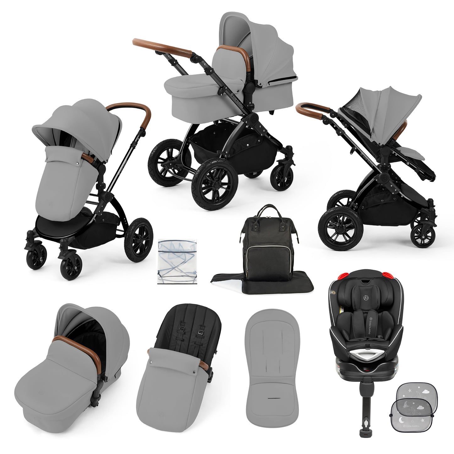 Stomp Luxe 10 Piece Travel System with (Black) Radial Car Seat