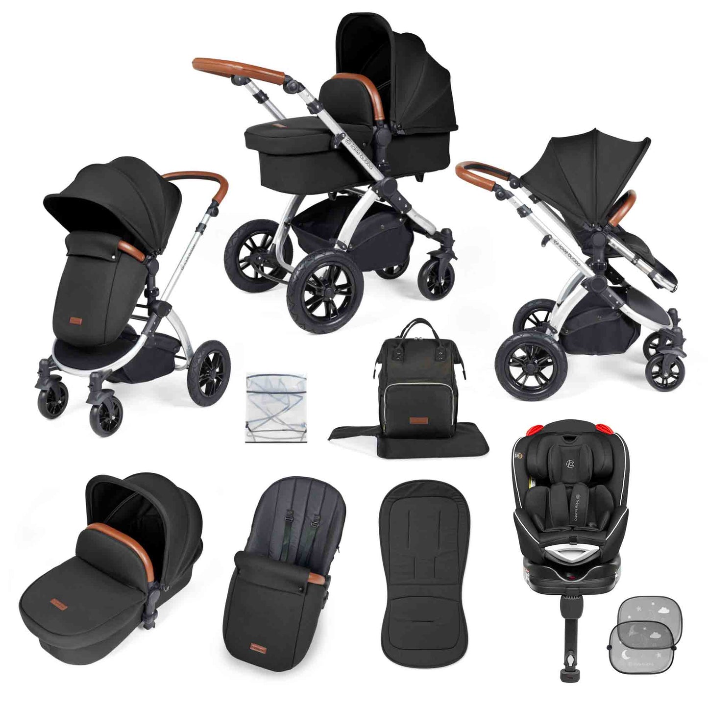 Stomp Luxe 10 Piece Travel System with (Black) Radial Car Seat