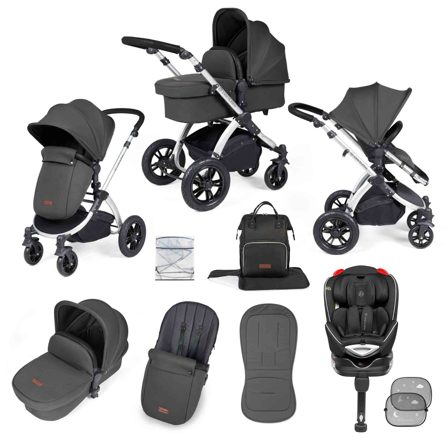 Stomp Luxe 10 Piece Travel System with (Black) Radial Car Seat