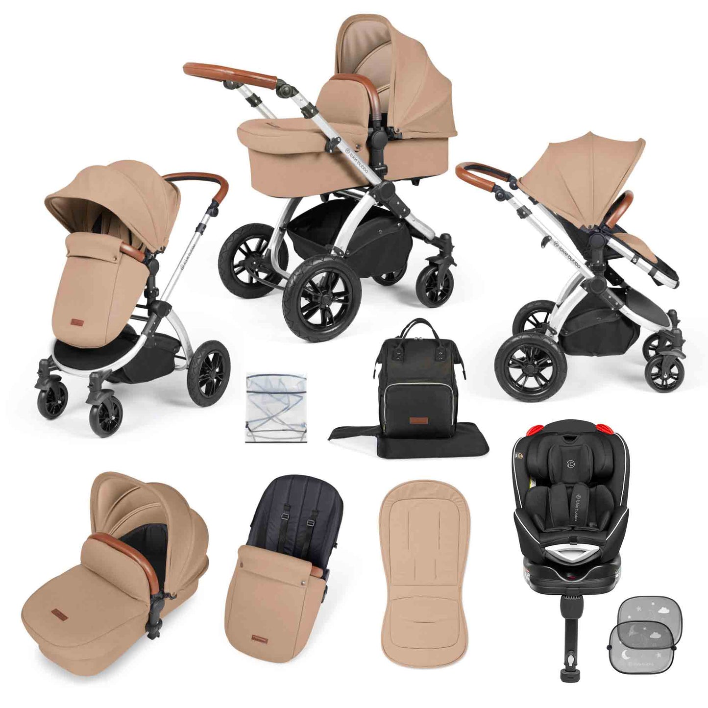 Stomp Luxe 10 Piece Travel System with (Black) Radial Car Seat