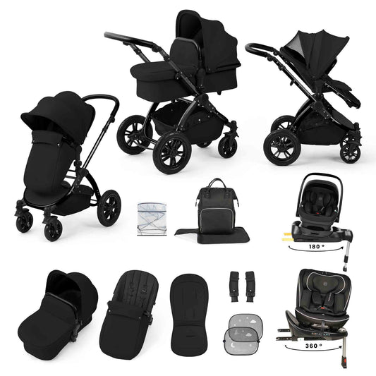 Stomp Luxe 13 Piece Travel Bundle with Nimbus i-Size 180 Spin and Radial i-Size Plus 360 Spin Car Seats & ISOFIX Base