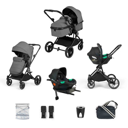 Atom 9 Piece Travel System with i-Size Cirrus Car Seat & ISOFIX Base