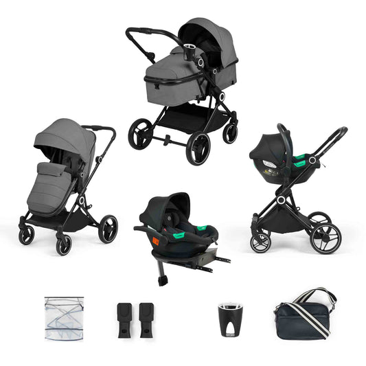 Atom 9 Piece Travel System with i-Size Cirrus Car Seat & ISOFIX Base