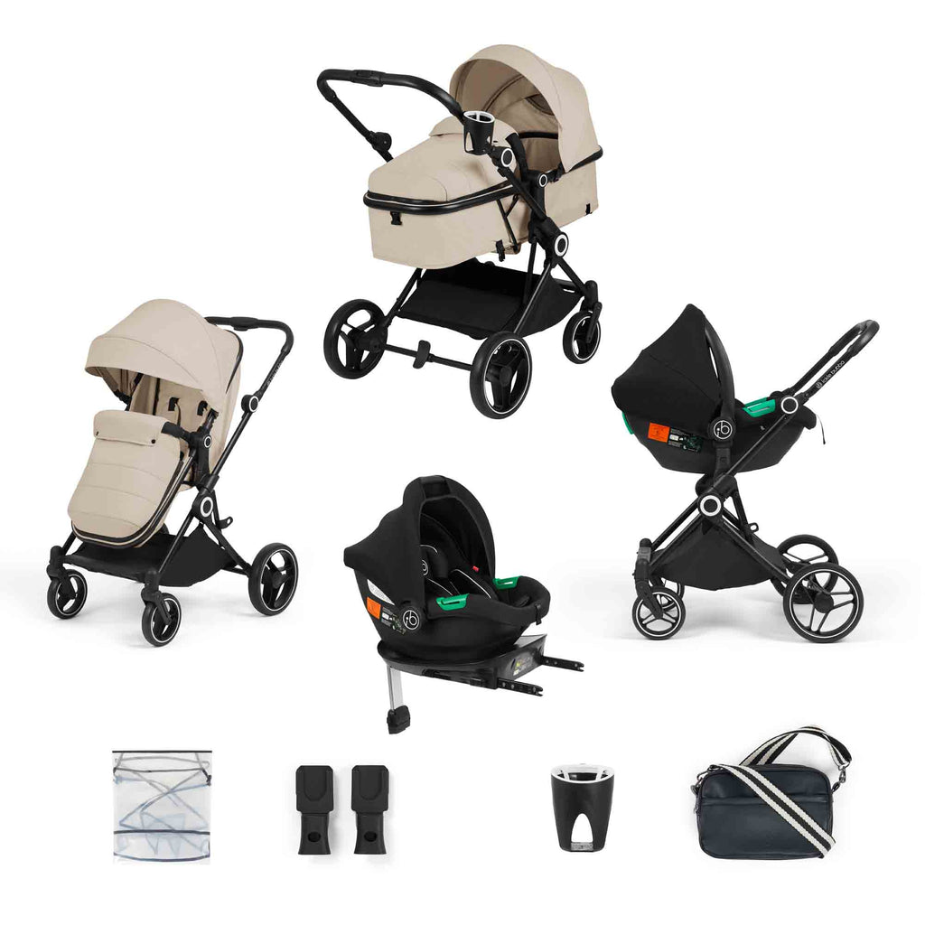 Atom 9 Piece Travel System with i-Size Cirrus Car Seat & ISOFIX Base