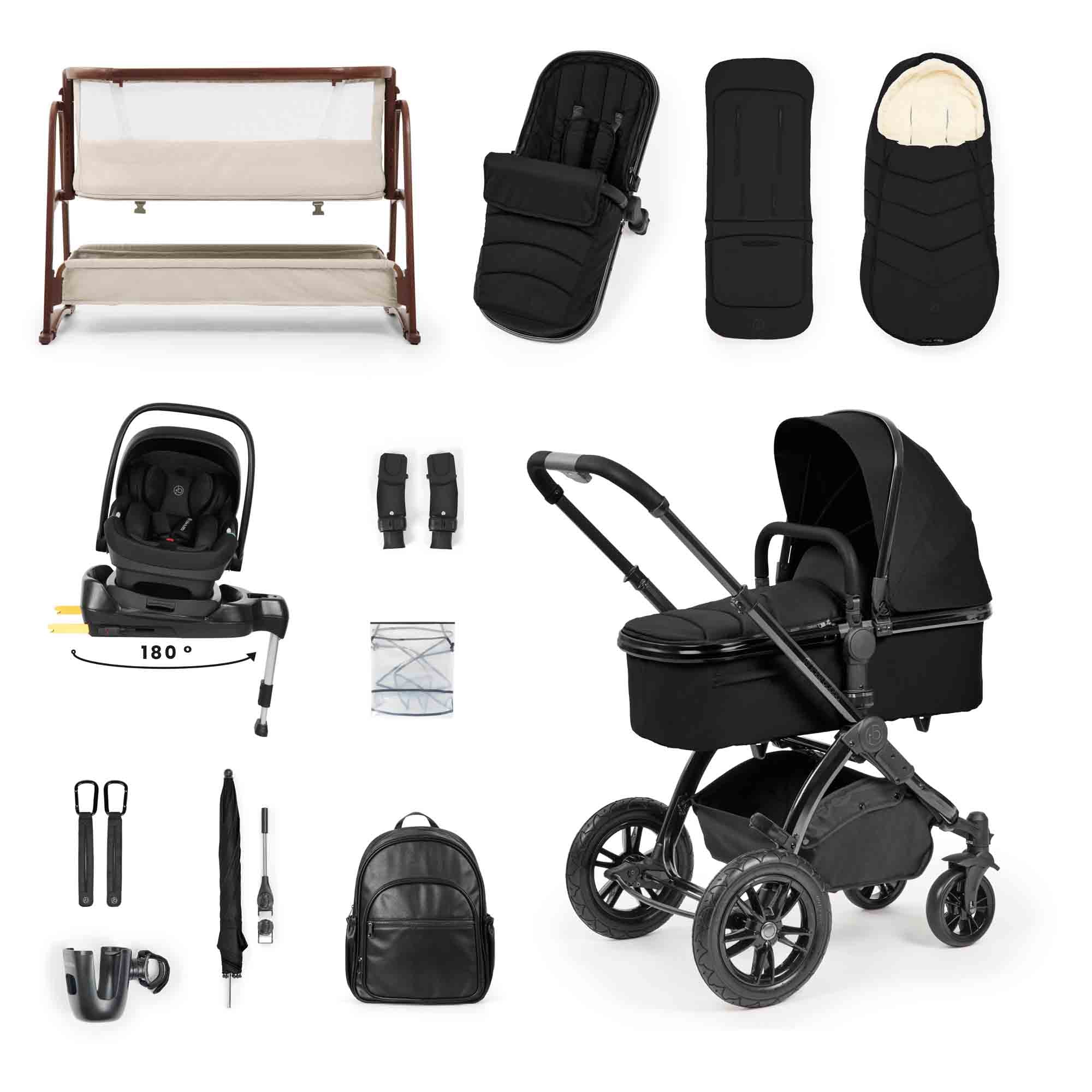 Stomp Luxe Elements Edition i-Size Travel System & Home 17 Piece Bundle