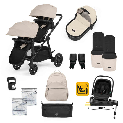 Virgo Growing Family 14 Piece Travel System with i-Size Nimbus Car Seat & Spin ISOFIX Base