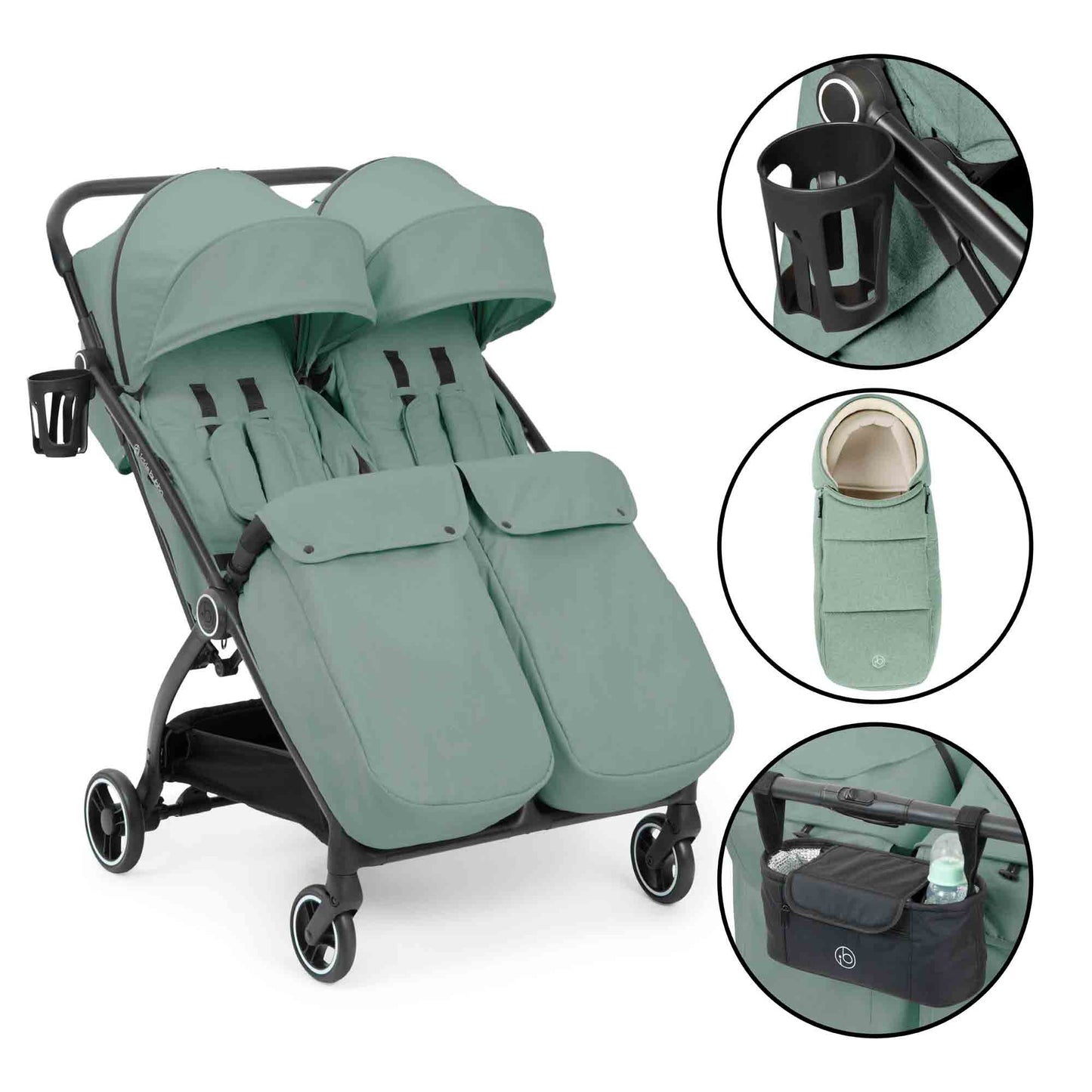Aries Double Prime Autofold Stroller