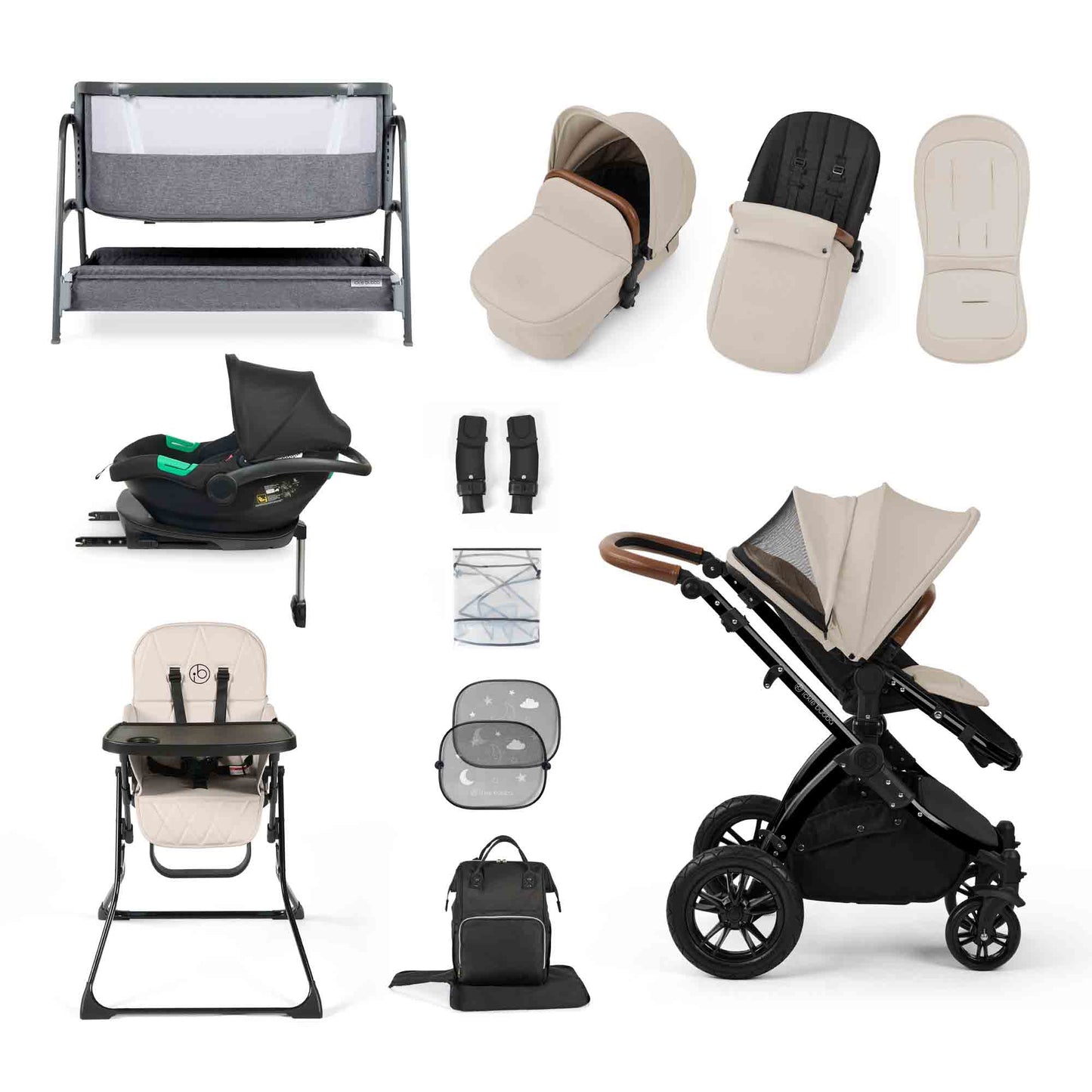 Stomp Luxe Cirrus i-Size Travel System & Home 15 Piece Bundle