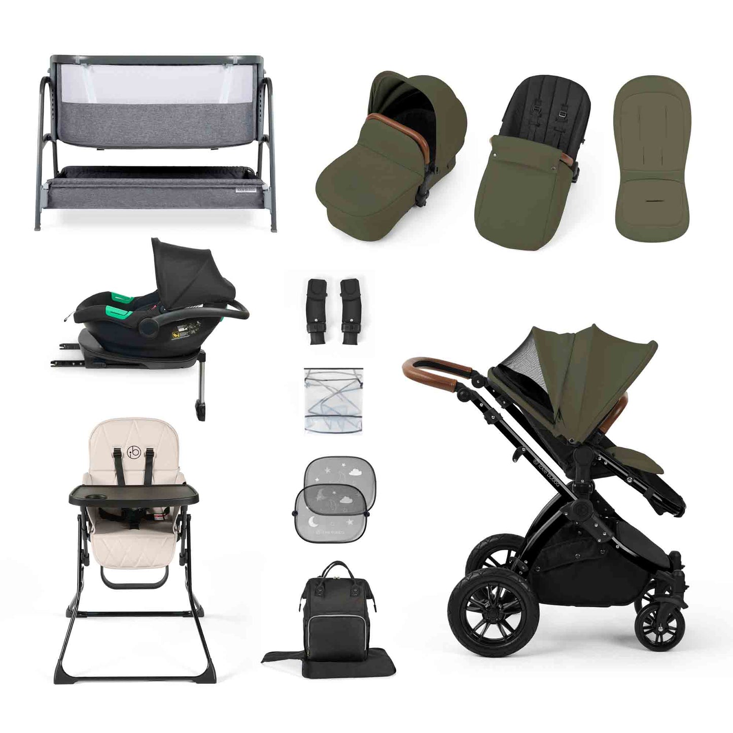 STOMP LUXE NIMBUS 180° SPIN I-SIZE TRAVEL SYSTEM & HOME 15 PIECE BUNDLE