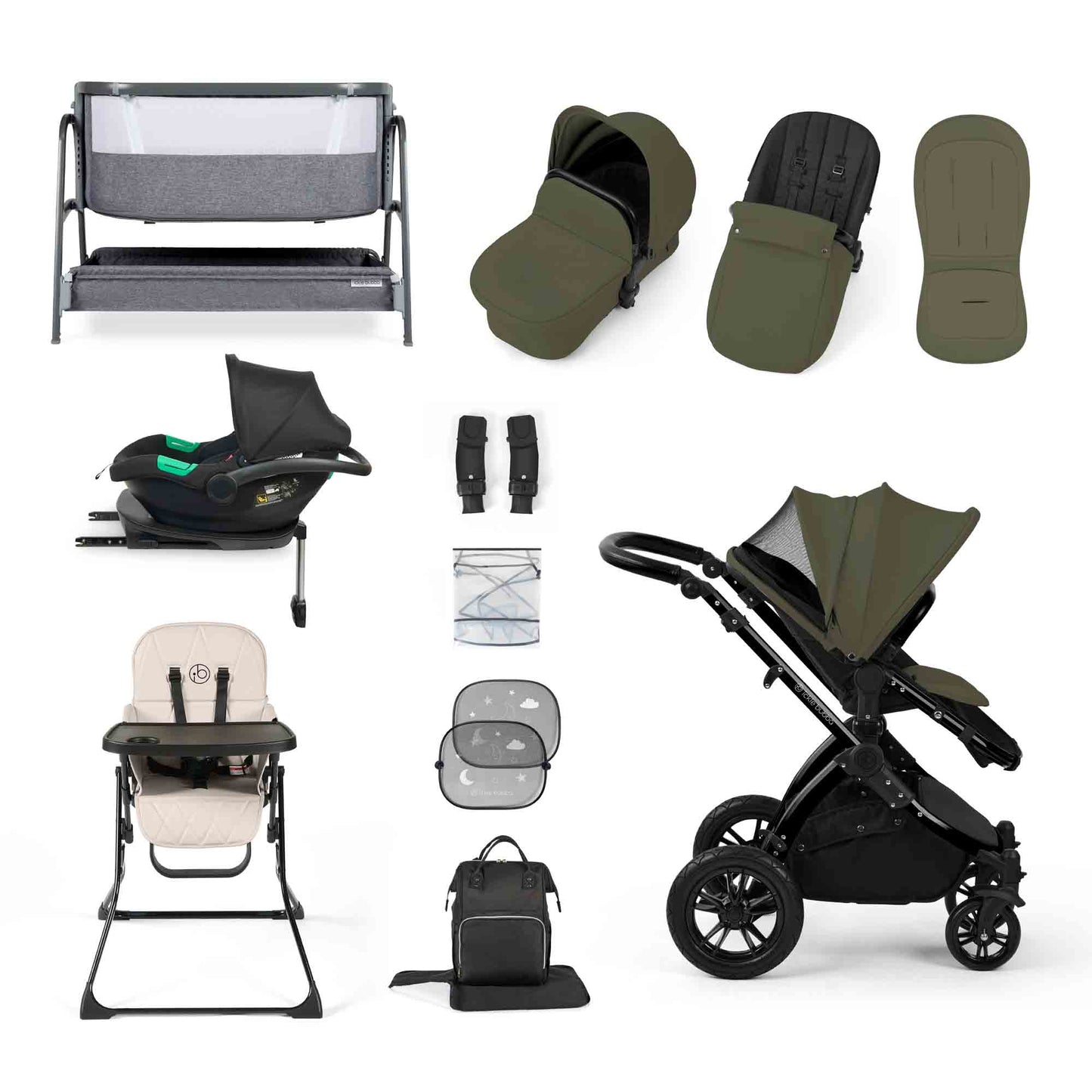 STOMP LUXE NIMBUS 180° SPIN I-SIZE TRAVEL SYSTEM & HOME 15 PIECE BUNDLE