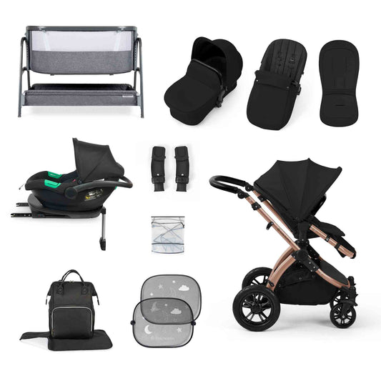 Stomp Luxe All-in-One I-Size Travel System With Isofix Base (Cirrus) and Bubba&Me