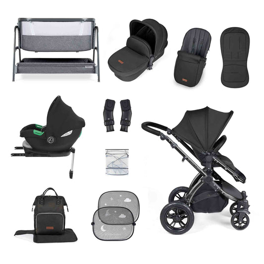 Stomp Luxe i-Size Cirrus travel system & home 14 piece bundle