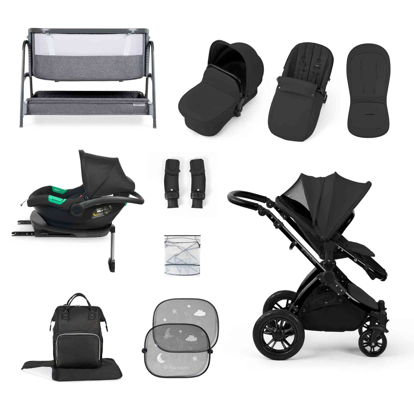 Stomp Luxe All-in-One I-Size Travel System With Isofix Base (Cirrus) and Bubba&Me