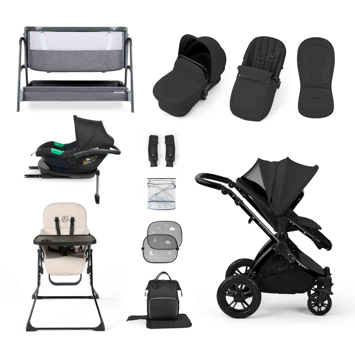 STOMP LUXE NIMBUS 180° SPIN I-SIZE TRAVEL SYSTEM & HOME 15 PIECE BUNDLE