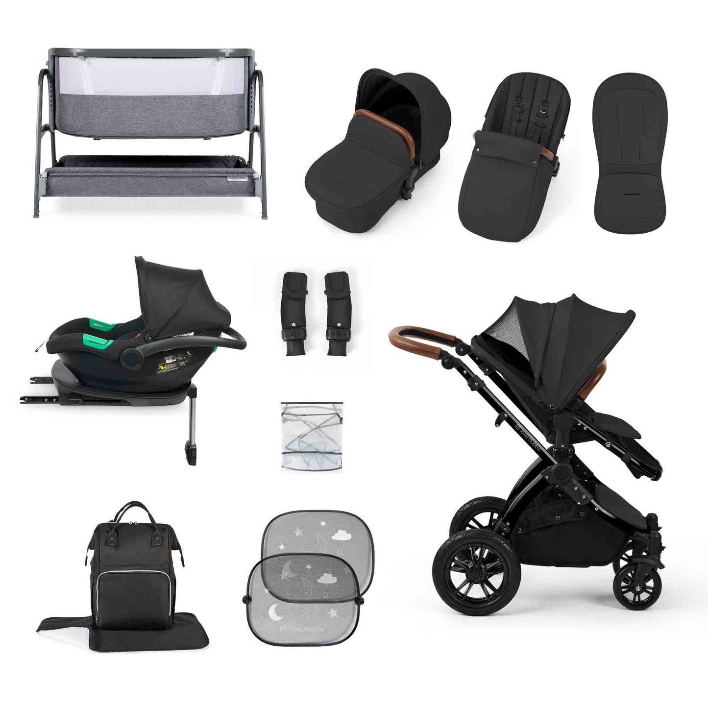 Stomp Luxe All-in-One I-Size Travel System With Isofix Base (Cirrus) and Bubba&Me