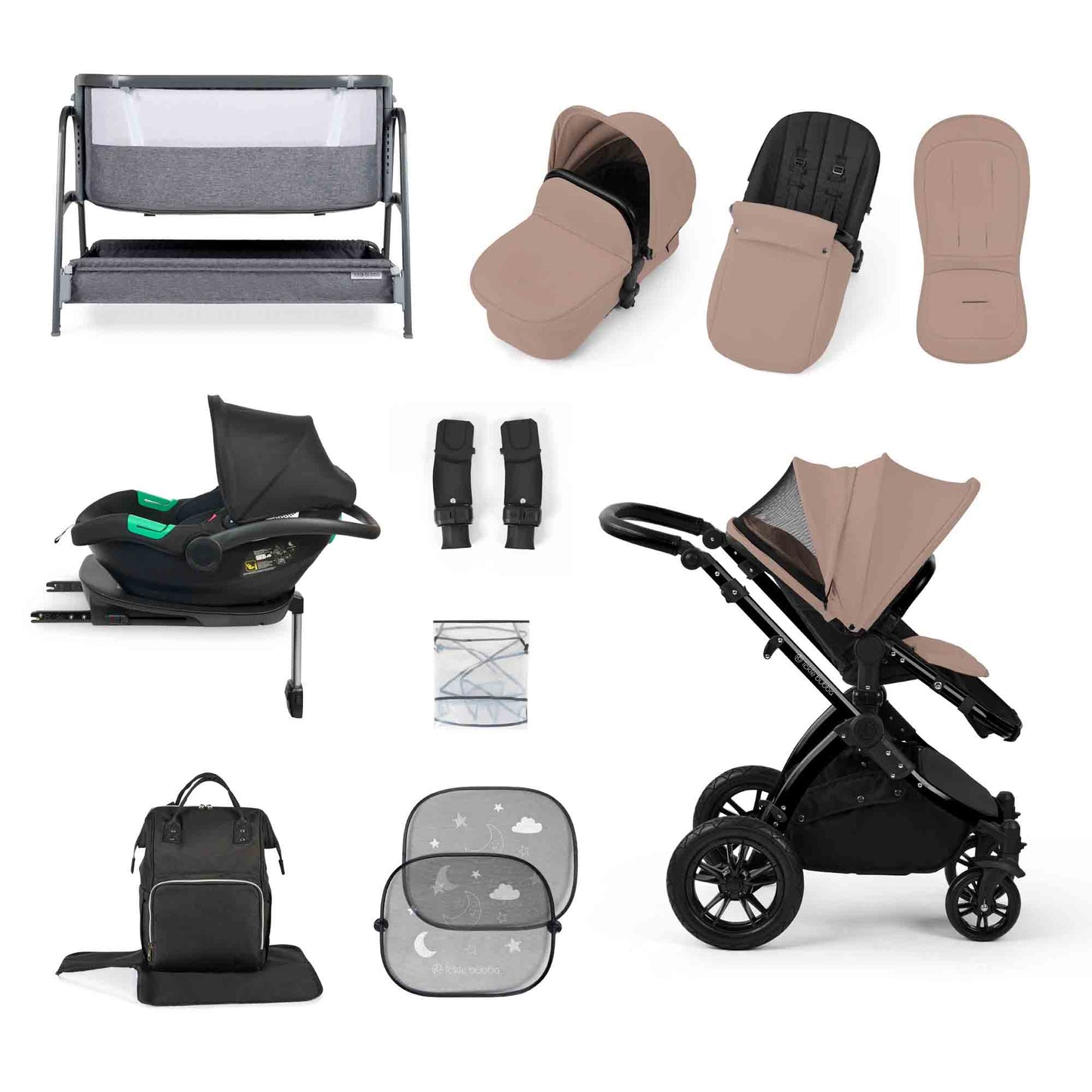 Stomp Luxe All-in-One I-Size Travel System With Isofix Base (Cirrus) and Bubba&Me