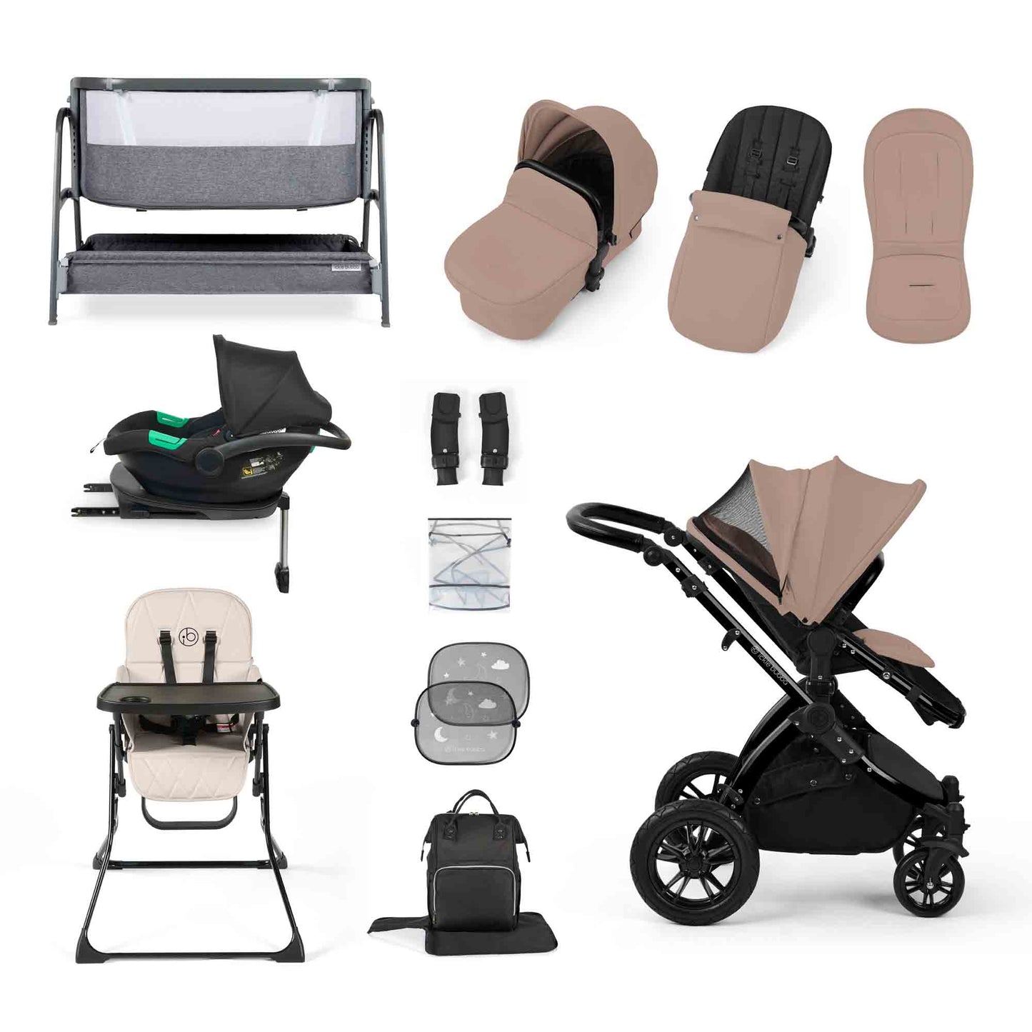 STOMP LUXE NIMBUS 180° SPIN I-SIZE TRAVEL SYSTEM & HOME 15 PIECE BUNDLE