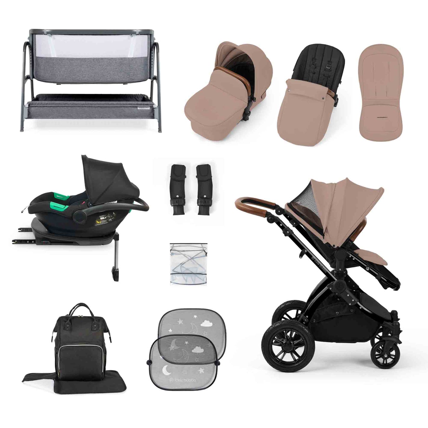 Stomp Luxe All-in-One I-Size Travel System With Isofix Base (Cirrus) and Bubba&Me