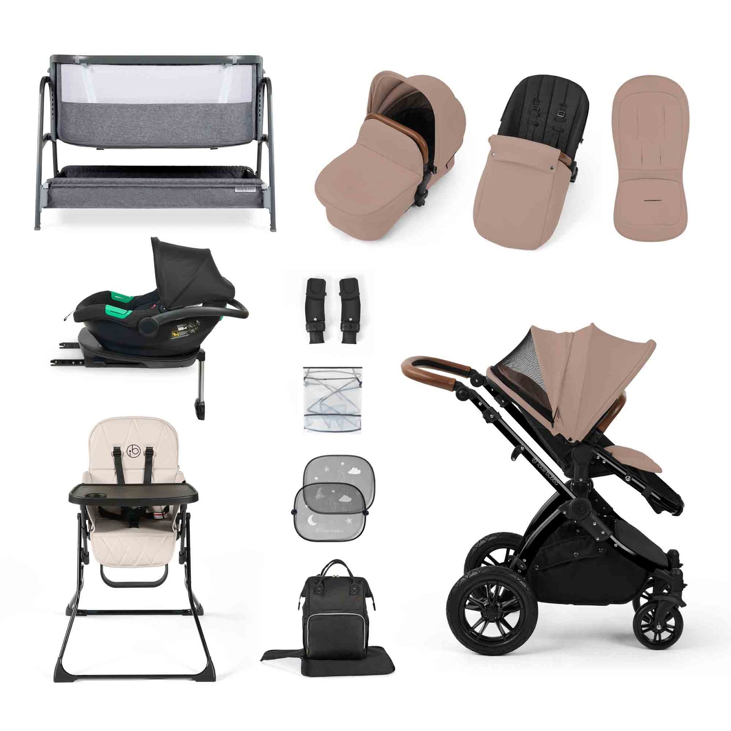 Stomp Luxe Cirrus i-Size Travel System & Home 15 Piece Bundle