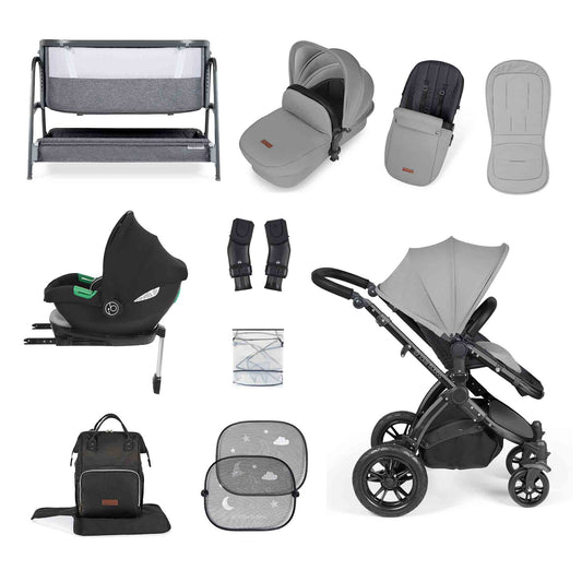 Stomp Luxe i-Size Cirrus travel system & home 14 piece bundle