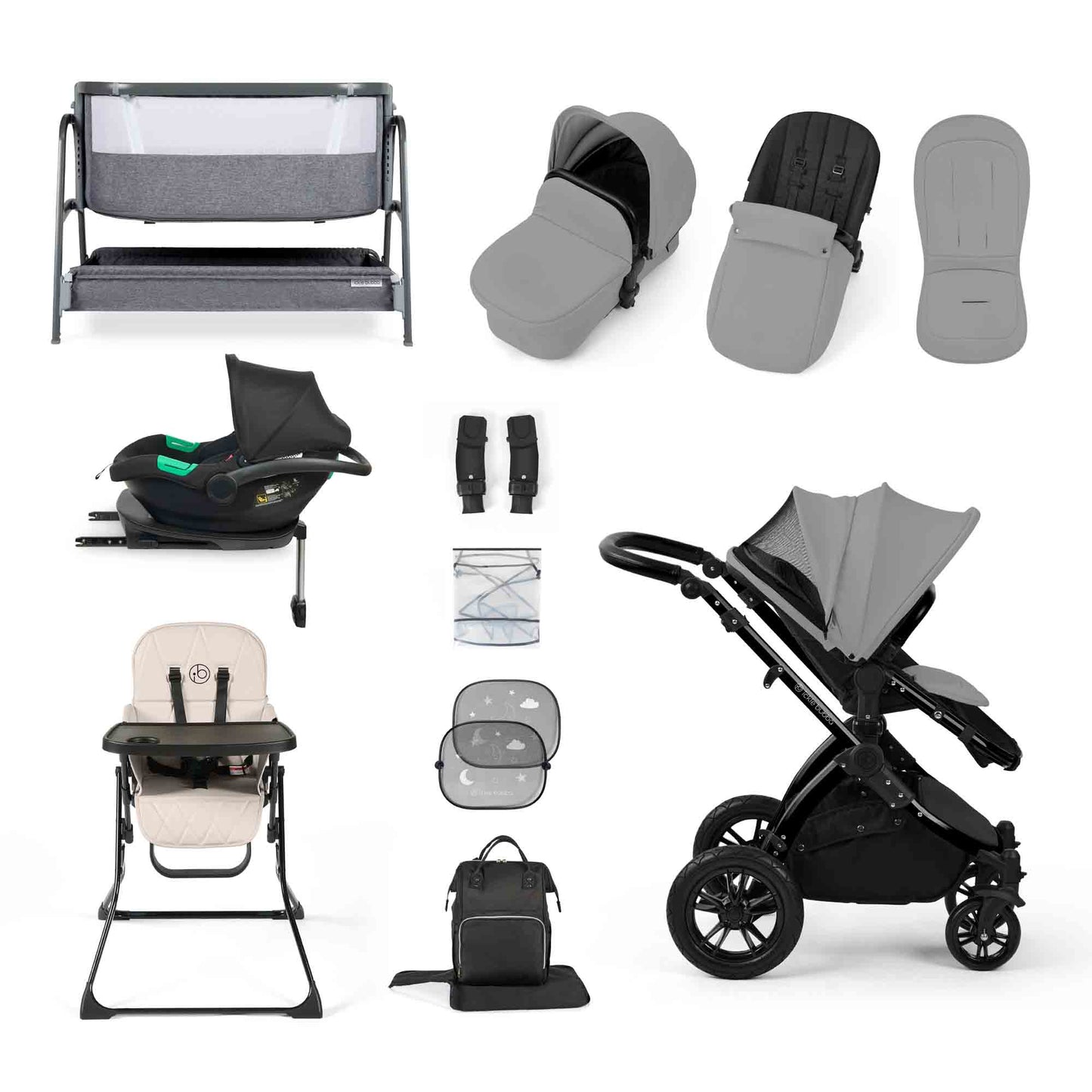 STOMP LUXE NIMBUS 180° SPIN I-SIZE TRAVEL SYSTEM & HOME 15 PIECE BUNDLE